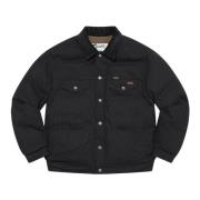 Supreme Canvas Down Trucker Jacket Black Black, Herr