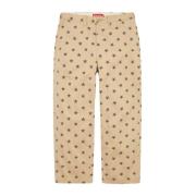 Supreme Begränsad Upplaga Khaki Stjärnor Chino Byxor Beige, Herr