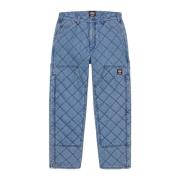 Supreme Quilted Double Knee Painter Pant Denim Blue, Herr