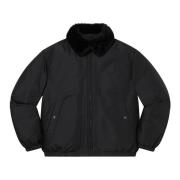 Supreme Begränsad upplaga Shearling krage Puffer jacka Black, Herr