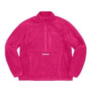 Supreme Begränsad upplaga Half Zip Pullover Magenta Pink, Herr