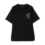 PS By Paul Smith Svart Skater Bomull T-shirt Black, Herr