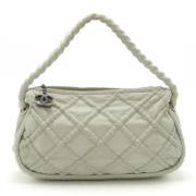 Chanel Vintage Pre-owned Laeder axelremsvskor White, Dam