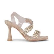 Alma EN Pena Kristallrem Sandal Beige, Dam