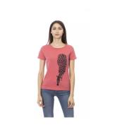 Trussardi Elegant Rosa Rund Hals T-shirt Pink, Dam