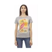 Trussardi Stiligt Grått Bomullsblandat T-shirt Gray, Dam