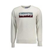 Superdry Elegant Grå Broderad Sweatshirt Gray, Herr