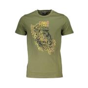 Cavalli Class Tryck Logo Kortärmad T-shirt Green, Herr