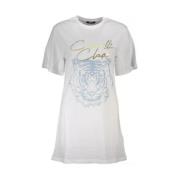 Cavalli Class Elegant vit bomullst-shirt White, Dam