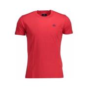 La Martina Elegant Rosa Rund Hals T-shirt Red, Herr