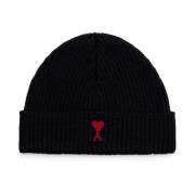 Ami Paris Röd ADC Beanie Black, Herr