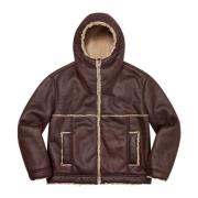 Supreme Faux Shearling Hooded Jacket Ss23 Brown, Herr