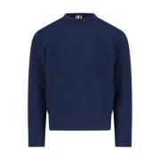 Thom Browne Tricolor Crewneck Sweater Blue, Herr