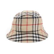 Burberry Arkiv Beige Check Bucket Hat Beige, Dam