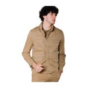 Mason's Field Jacket i Stretch Twill Green, Herr