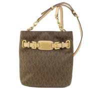 Michael Kors Pre-owned Pre-owned Canvas axelremsvskor Brown, Dam