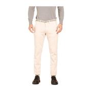 Mason's Slim Fit Satin Plysch Chino Byxor White, Herr