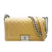 Chanel Vintage Pre-owned Laeder crossbodyvskor Beige, Dam