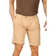 Mason's Slim Fit Chino Bermuda i Stretch Gabardine Beige, Herr