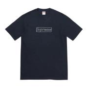 Kaws Begränsad upplaga Kritbox Logo Tee Blue, Herr