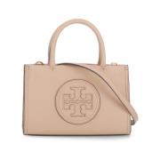 Tory Burch Eco-läder shoppingväska med dubbel T-logotyp Beige, Dam