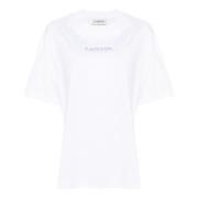 Lanvin Broderad Vit T-shirt White, Dam