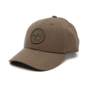 Stone Island Brun Bomull Baseballkeps med Logotyp Brown, Herr