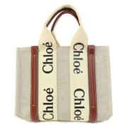 Chloé Pre-owned Pre-owned Canvas handvskor Beige, Dam