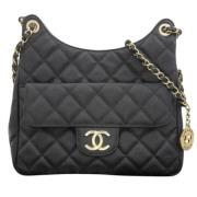 Chanel Vintage Pre-owned Tyg chanel-vskor Black, Dam