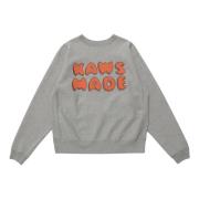 Kaws Begränsad Upplaga Grå Sweatshirt Human Made Gray, Dam