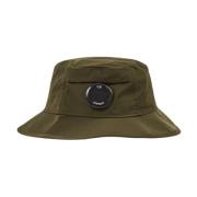 C.P. Company Grön Polyester Bucket Hat med Logo Green, Herr