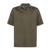 Emporio Armani Polo med logopatch Green, Herr