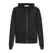 Stone Island Sweatshirt med logotyp Black, Herr