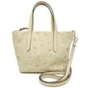 Jimmy Choo Pre-owned Pre-owned Tyg handvskor Beige, Dam