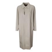 A.p.c. Bomull Trench Coat med Dold Stängning Gray, Dam