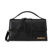 Jacquemus Svart Läder Baby Tote Väska Black, Dam