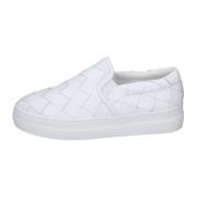 Stokton Läder Slip-On Sneakers för Kvinnor White, Dam