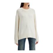 Lisa Yang Mjuk Cashmere Ribbstickad Tröja White, Dam