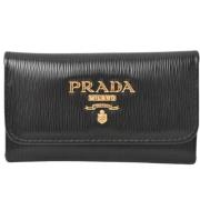 Prada Vintage Pre-owned Laeder nyckelhllare Black, Dam