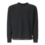 Sacai Oversized Crew-Neck Sweatshirt Black, Herr