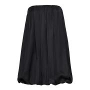 MM6 Maison Margiela Svart Satin Ballong Ärmlös Miniklänning Black, Dam