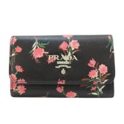 Prada Vintage Pre-owned Canvas nyckelhllare Black, Dam