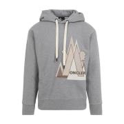 Moncler Ljusgrå Hoodie Tröja Gray, Herr