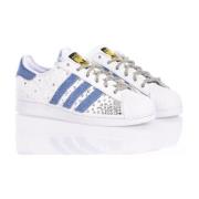 Adidas Anpassade Silver Ljusblå Vita Sneakers White, Dam