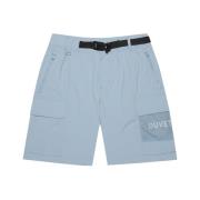 Duvetica Mörkgrå Stretch Cordura Logo Shorts Gray, Herr