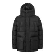 Duvetica Svart Huva Dunjacka Aw23 Black, Herr