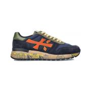 Premiata Blå Mick Orange Logo Sneaker Blue, Herr