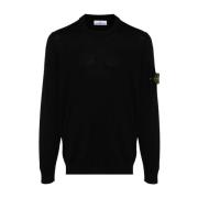 Stone Island Svarta Tröjor för Män Black, Herr