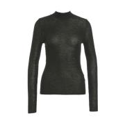 Mauro Grifoni Svart Stickad Tröja Sweater Aw24 Black, Dam