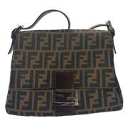 Fendi Vintage Pre-owned Canvas handvskor Brown, Dam